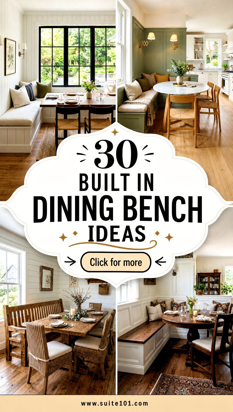 30 Built in Dining Bench Ideas to Upgrade Comfort and Style - 30 Built in Dining Bench Ideas to Upgrade Comfort and Style