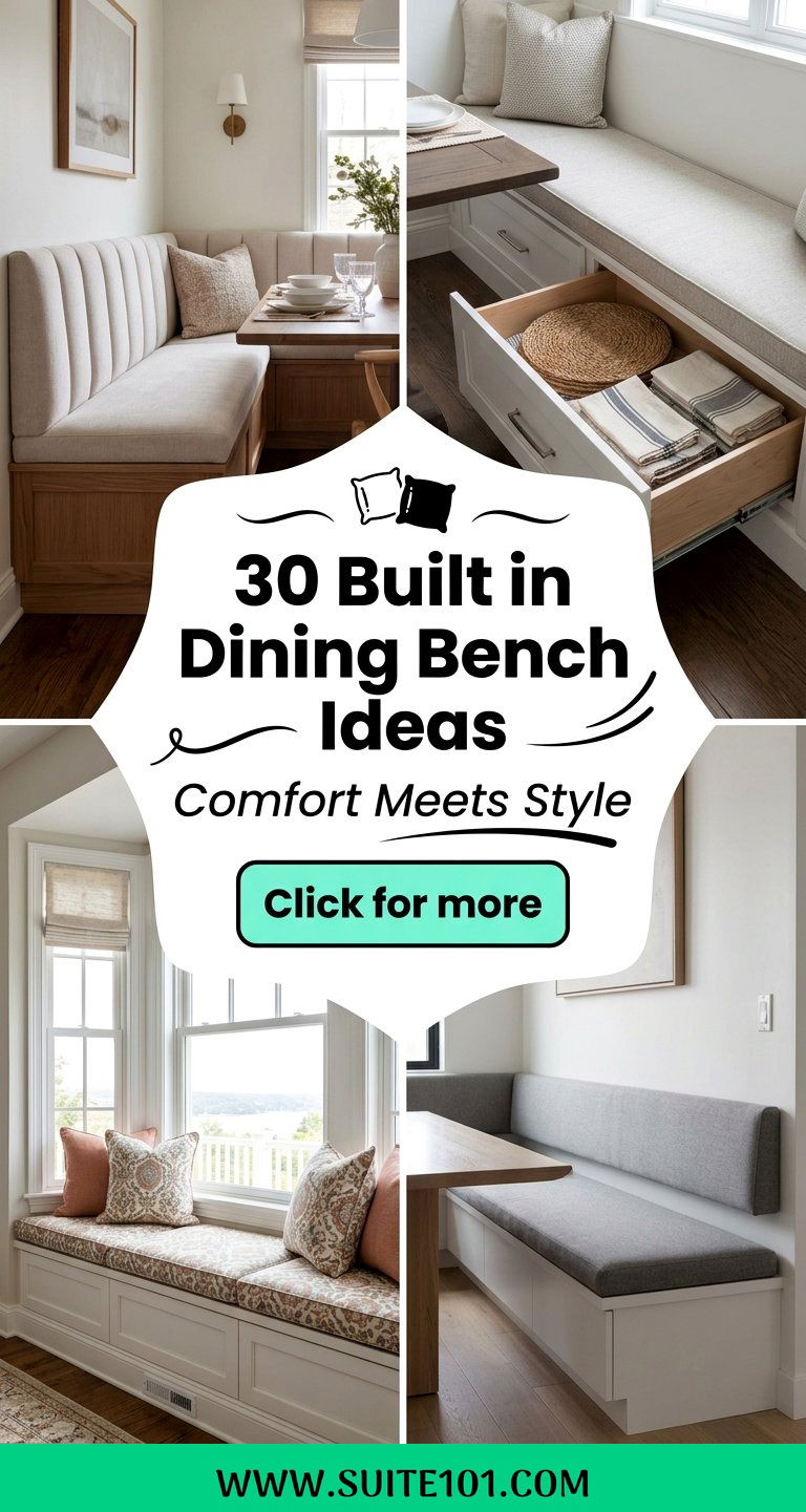 30 Built in Dining Bench Ideas to Upgrade Comfort and Style - 30 Built in Dining Bench Ideas to Upgrade Comfort and Style