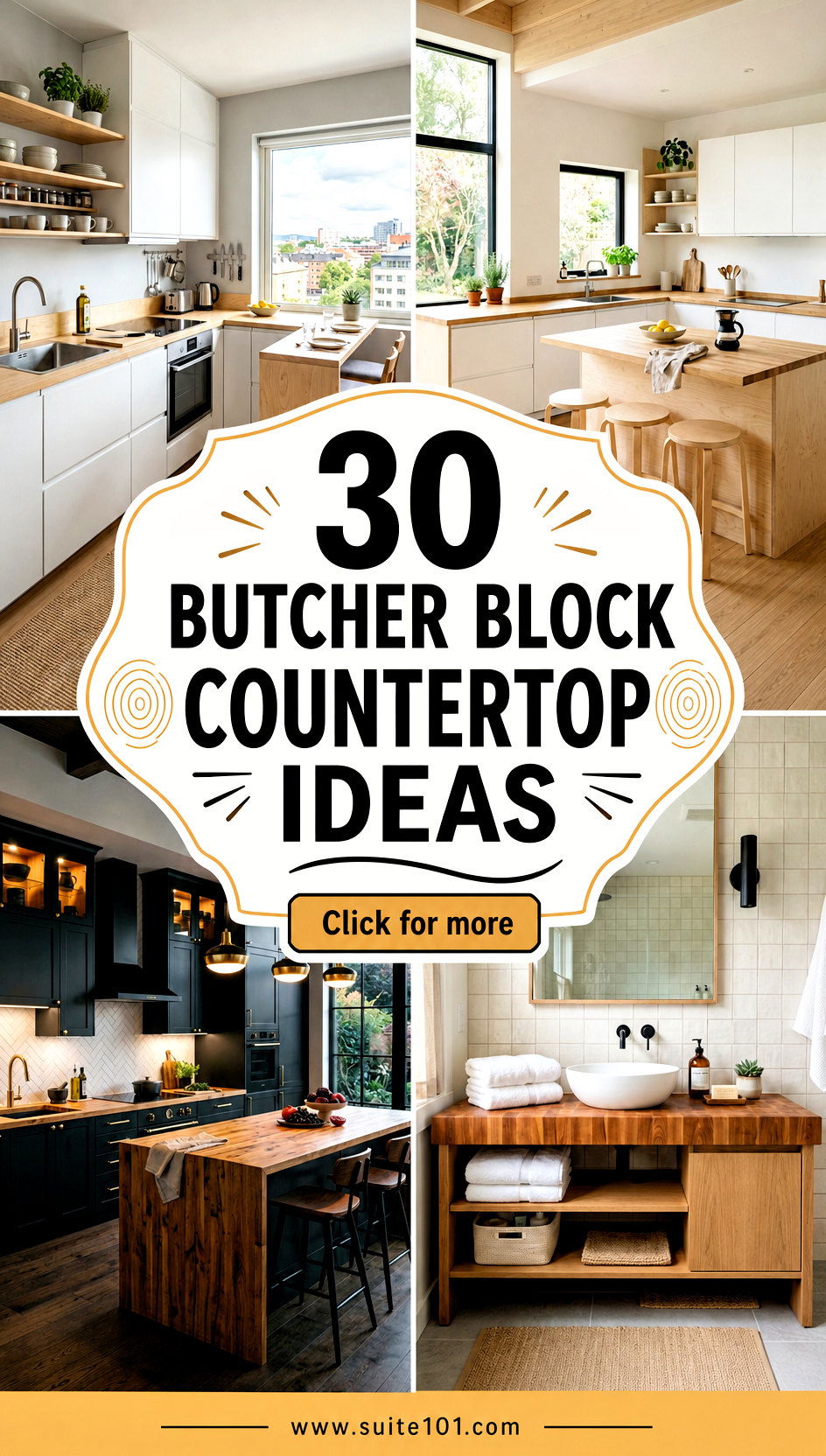 30 Butcher Block Countertop Ideas for Warm Durable Kitchen Style - 30 Butcher Block Countertop Ideas for Warm, Durable Kitchen Style