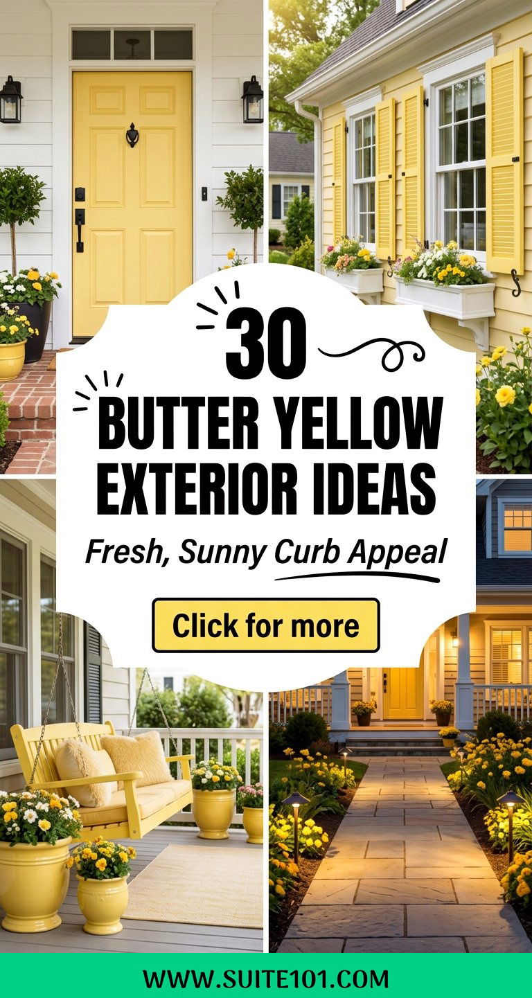 30 Butter Yellow Exterior Ideas for Fresh Sunny Curb Appeal - 30 Butter Yellow Exterior Ideas for Fresh, Sunny Curb Appeal
