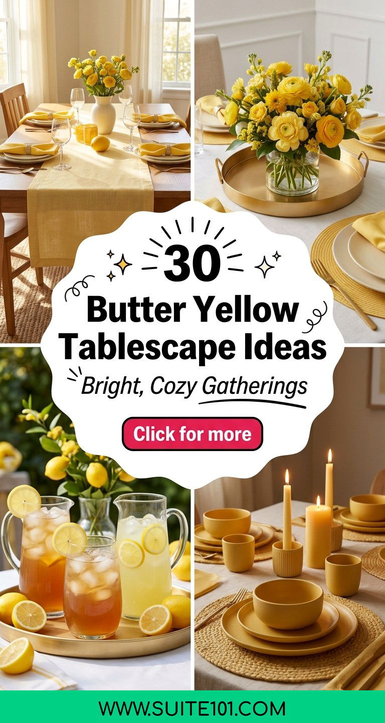30 Butter Yellow Tablescape Ideas for Bright Cozy Gatherings - 30 Butter Yellow Tablescape Ideas for Bright, Cozy Gatherings