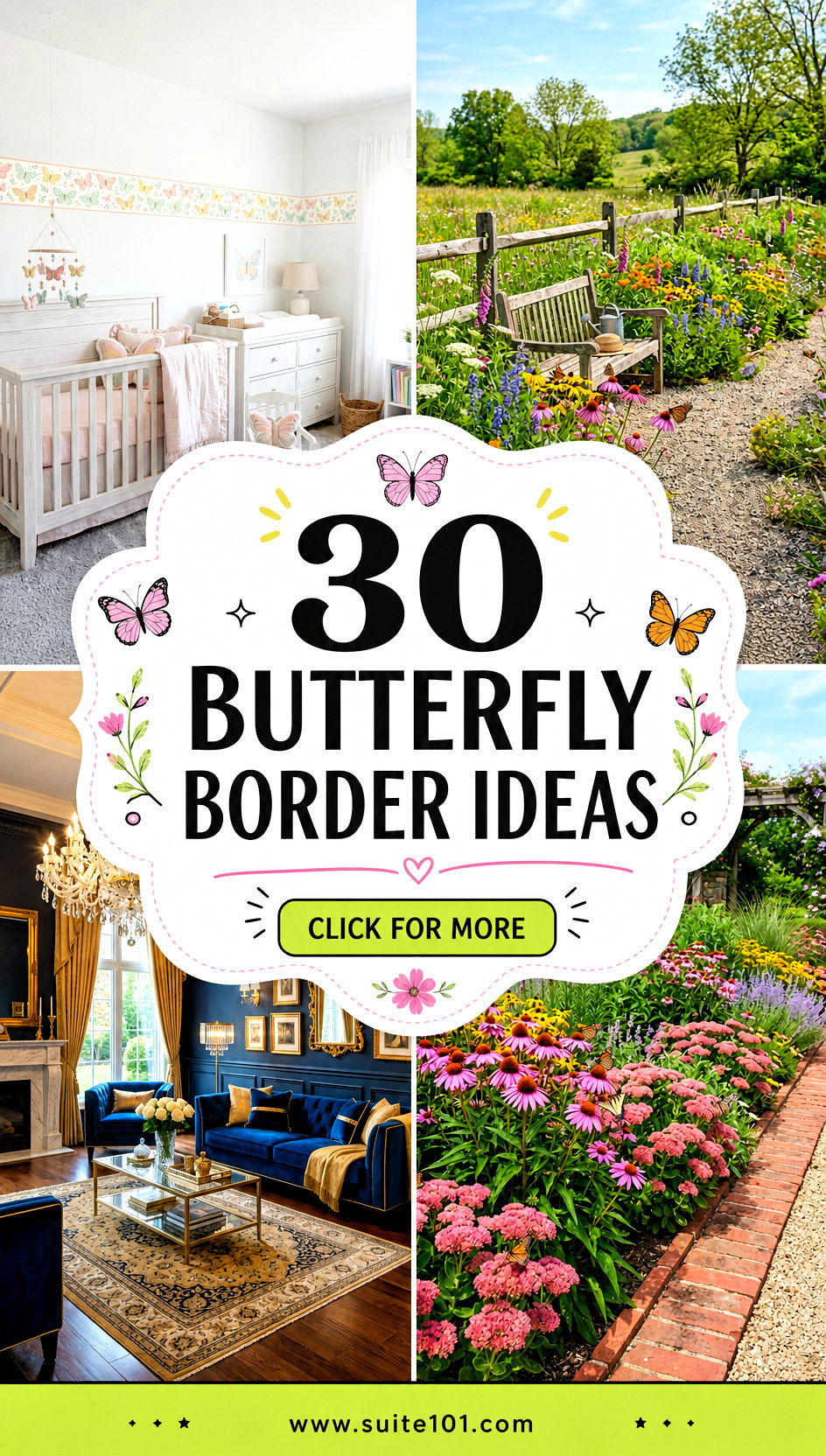 30 Butterfly Border Ideas for Colorful Edges All Season Long - 30 Butterfly Border Ideas for Colorful Edges All Season Long