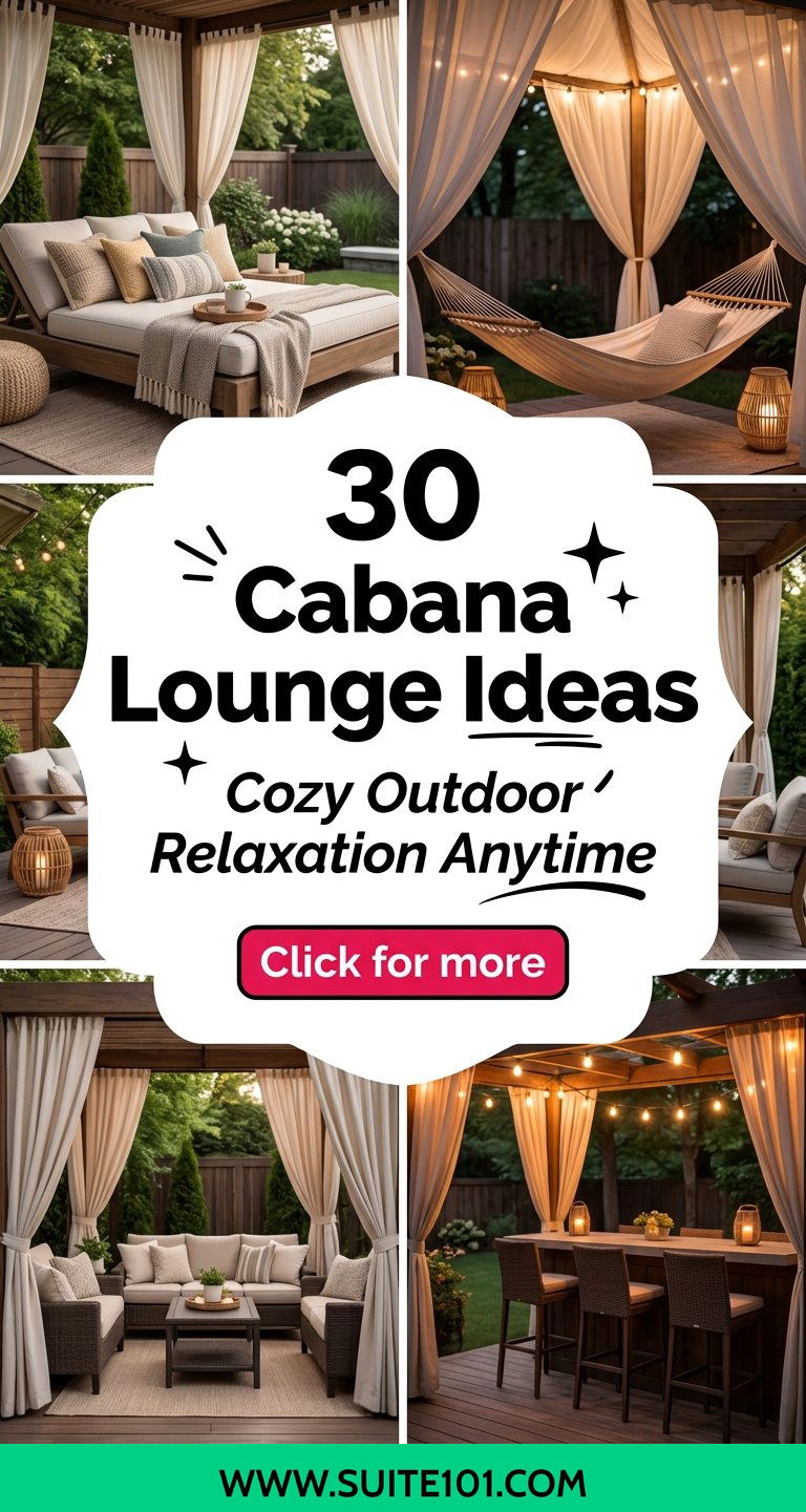 30 Cabana Lounge Ideas for Cozy Outdoor Relaxation Anytime - 30 Cabana Lounge Ideas for Cozy Outdoor Relaxation Anytime