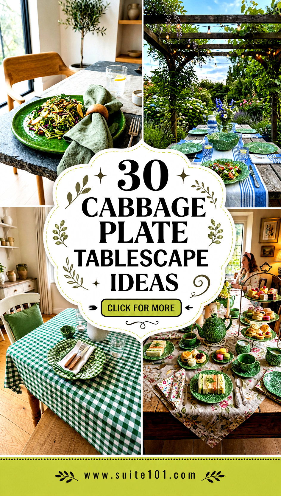 30 Cabbage Plate Tablescape Ideas for Elegant Everyday Dining - 30 Cabbage Plate Tablescape Ideas for Elegant Everyday Dining