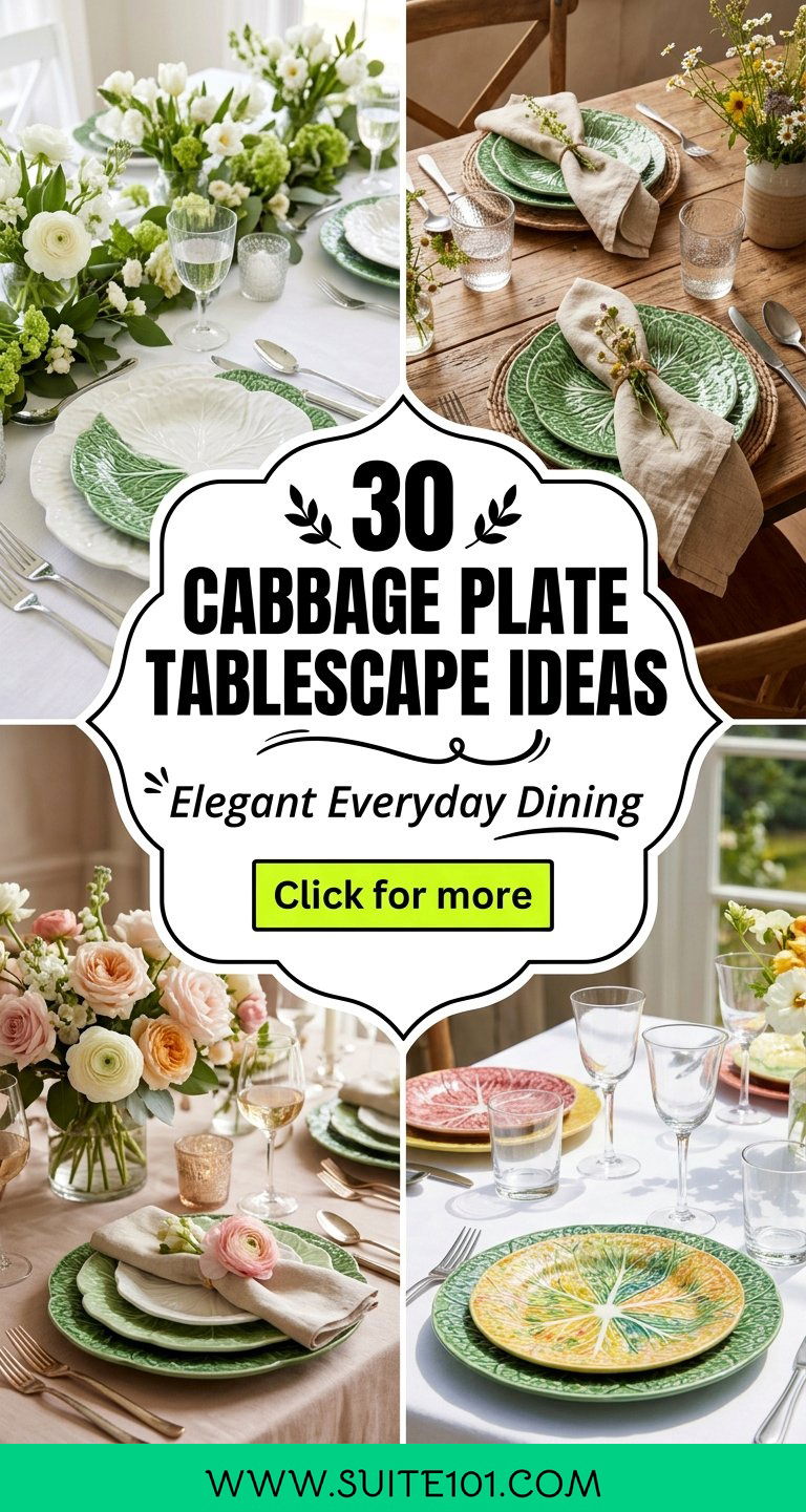 30 Cabbage Plate Tablescape Ideas for Elegant Everyday Dining - 30 Cabbage Plate Tablescape Ideas for Elegant Everyday Dining