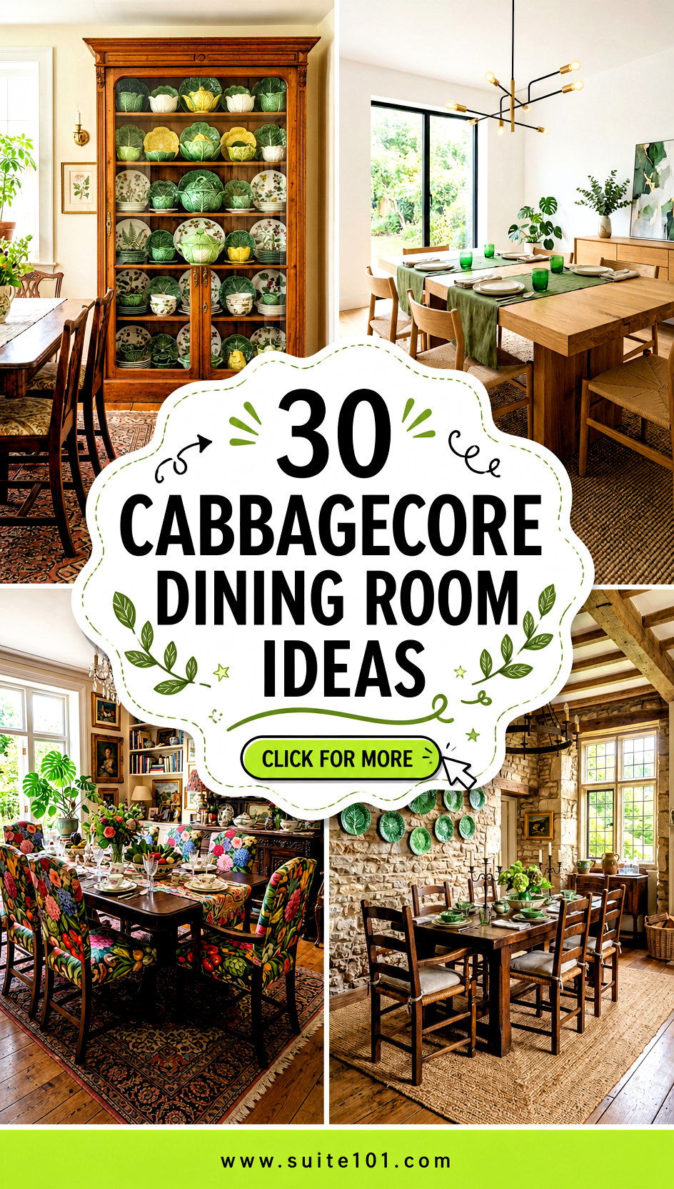 30 Cabbagecore Dining Room Ideas for a Whimsical Vintage Vibe - 30 Cabbagecore Dining Room Ideas for a Whimsical Vintage Vibe