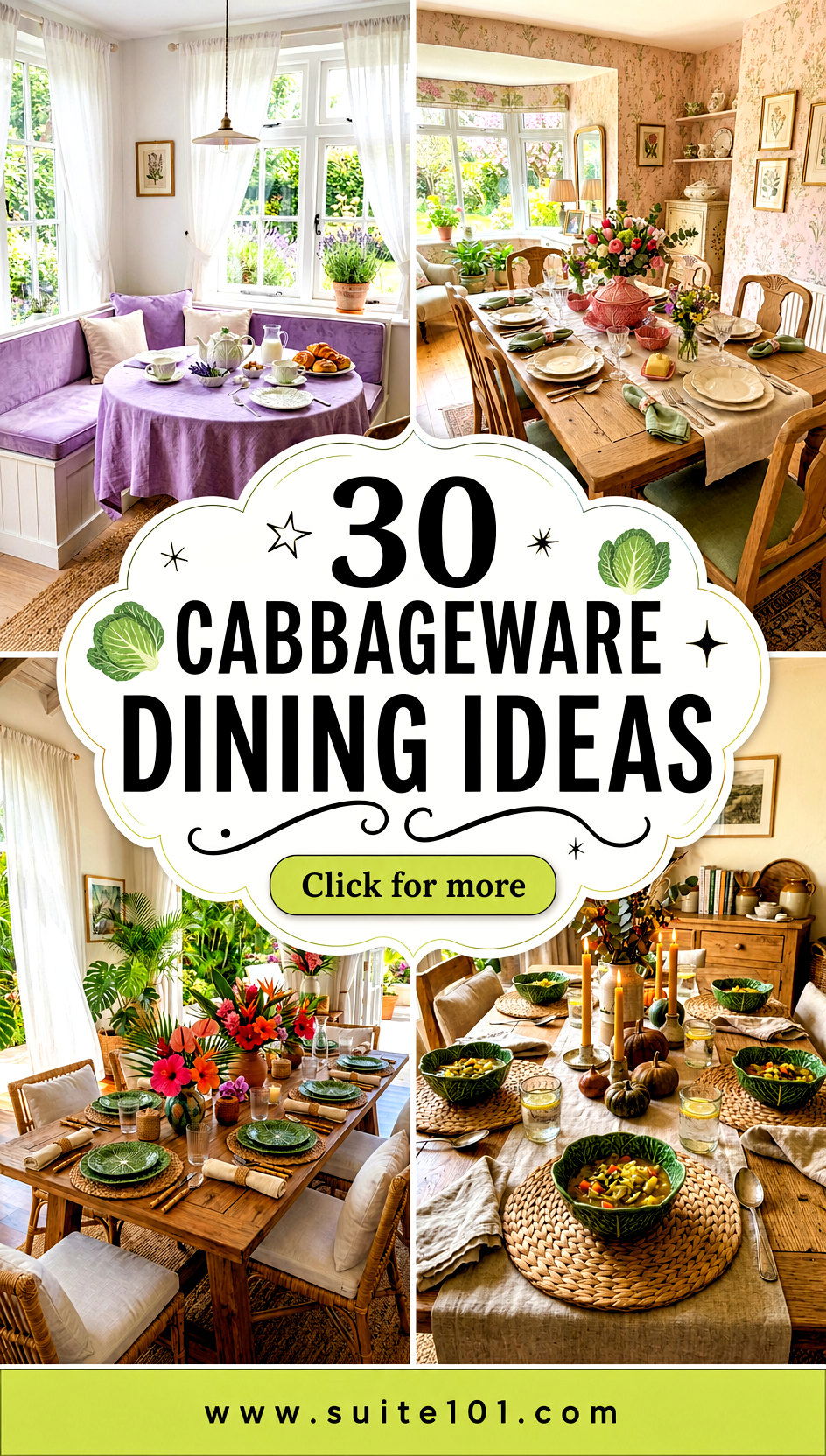 30 Cabbageware Dining Ideas Refresh Your Table With Charm - 30 Cabbageware Dining Ideas: Refresh Your Table With Charm