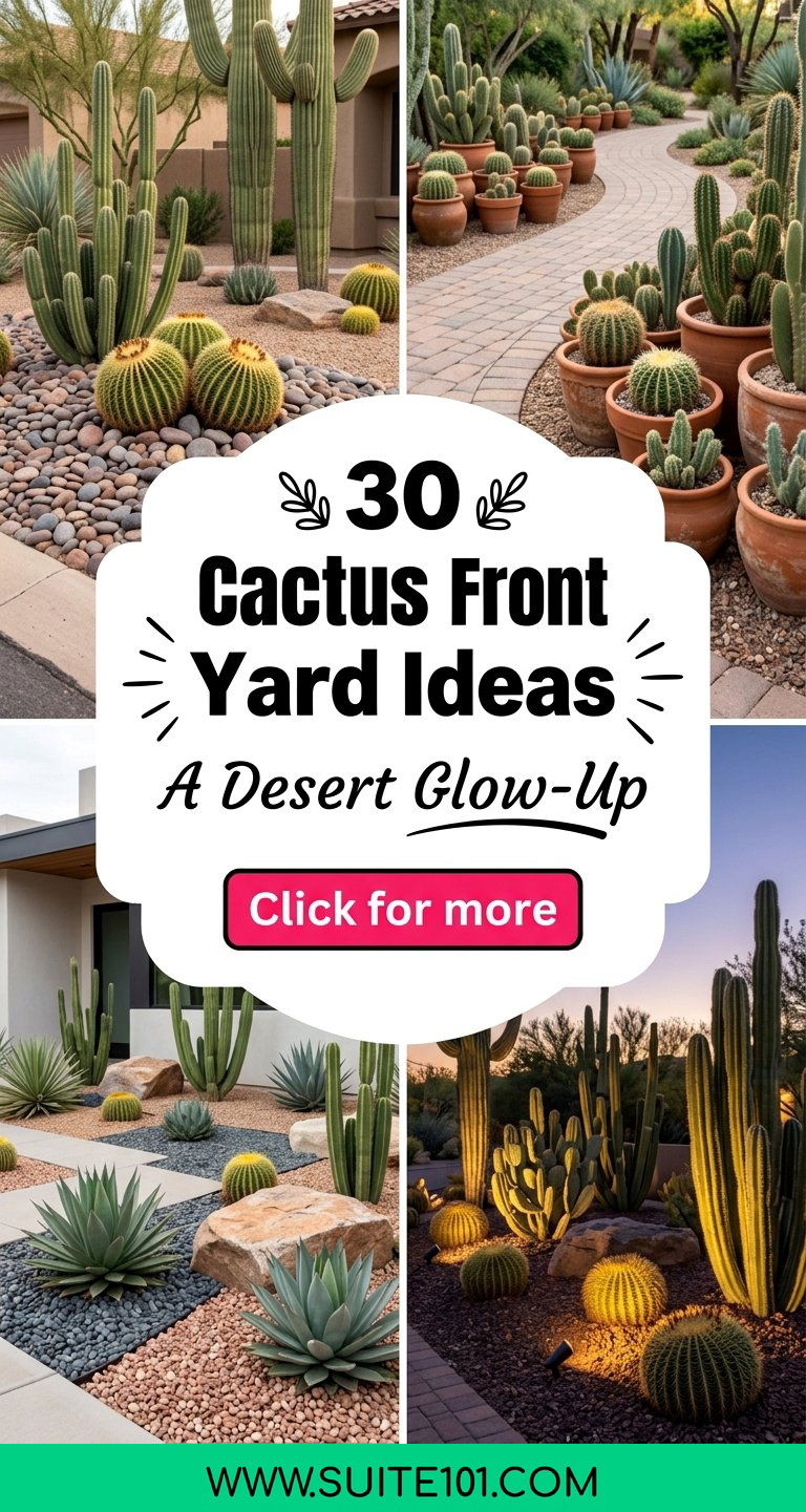 30 Cactus Front Yard Ideas for a Drought-Tough Desert Glow - 30 Cactus Front Yard Ideas for a Drought-Tough Desert Glow