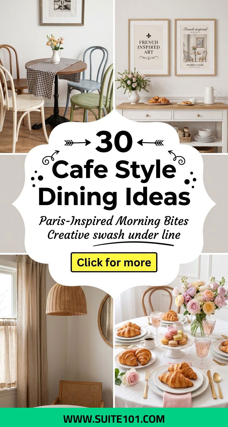30 Cafe Style Dining Ideas for a Paris-Inspired Breakfast Nook - 30 Cafe Style Dining Ideas for a Paris-Inspired Breakfast Nook