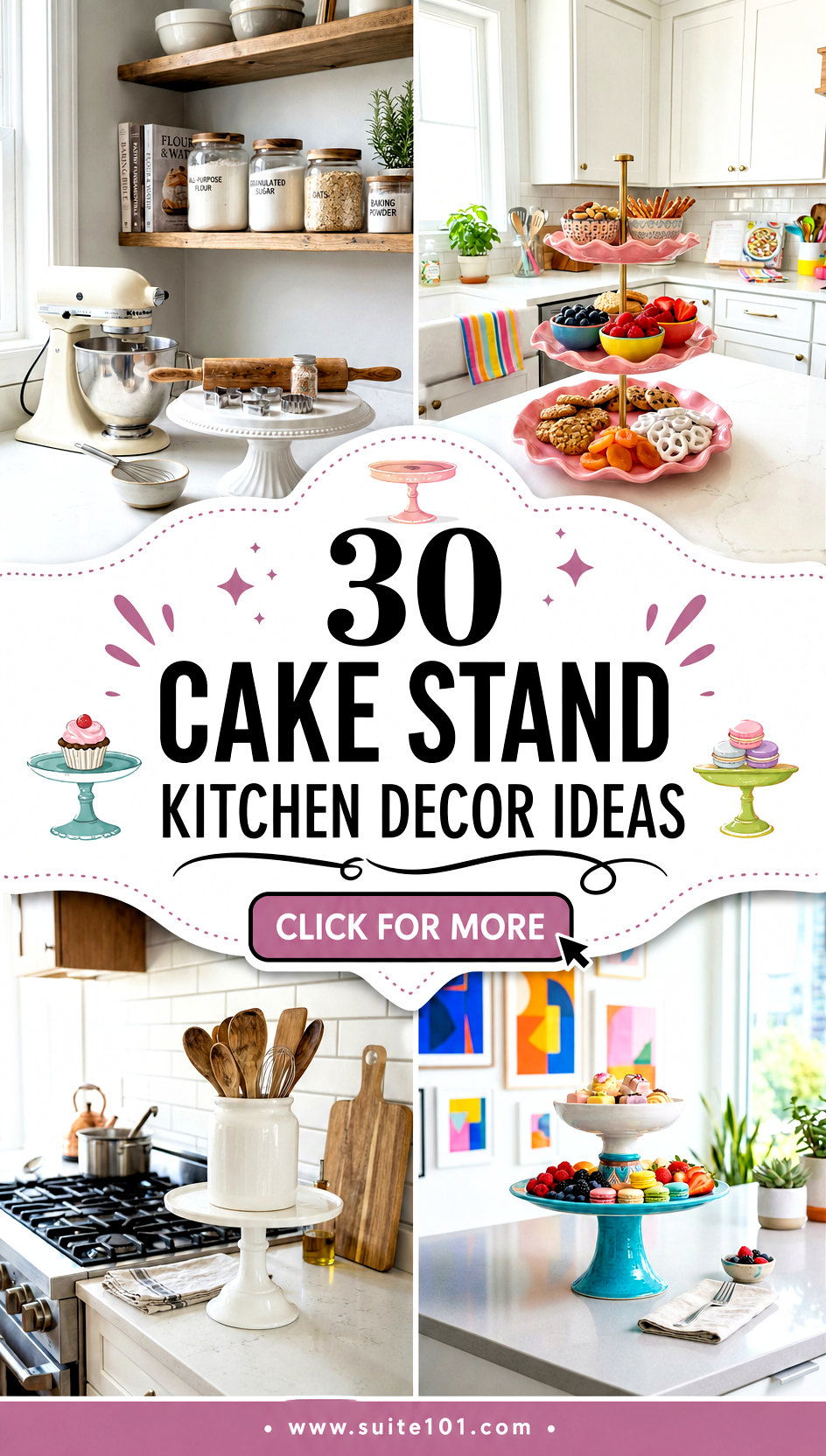 30 Cake Stand Kitchen Decor Ideas for Instant Charm and Storage - 30 Cake Stand Kitchen Decor Ideas for Instant Charm and Storage