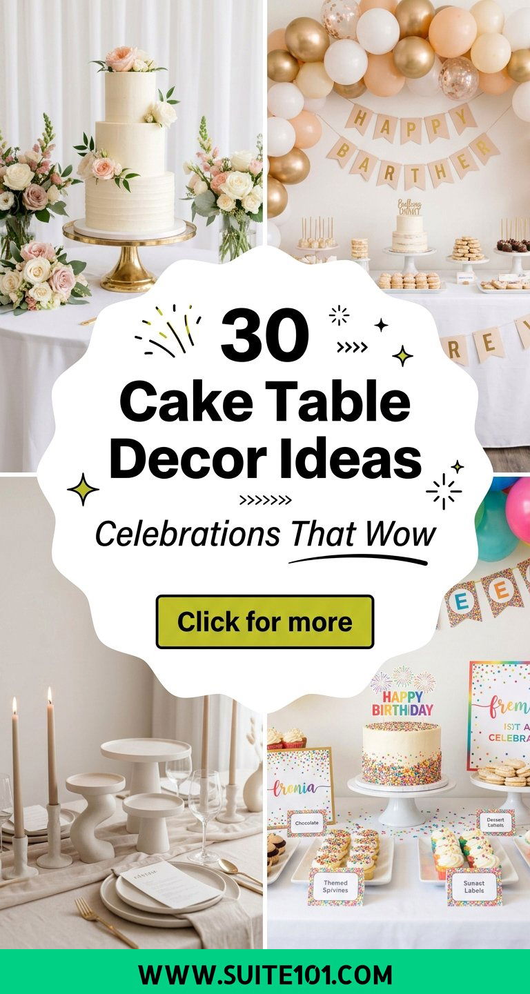 30 Cake Table Decor Ideas for Celebrations That Look Stunning - 30 Cake Table Decor Ideas for Celebrations That Look Stunning