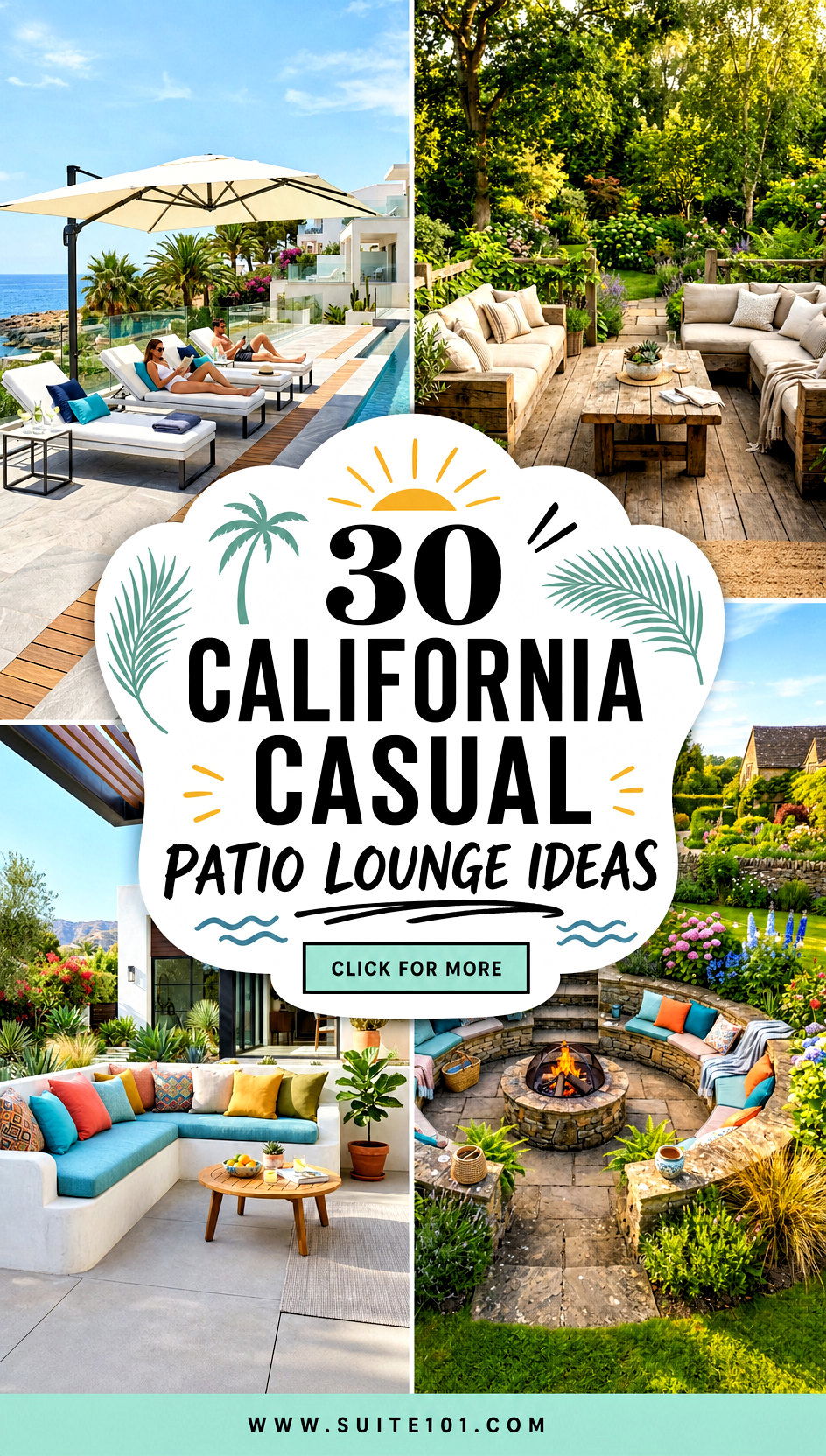 30 California Casual Patio Lounge Ideas for Laid-Back Comfort - 30 California Casual Patio Lounge Ideas for Laid-Back Comfort