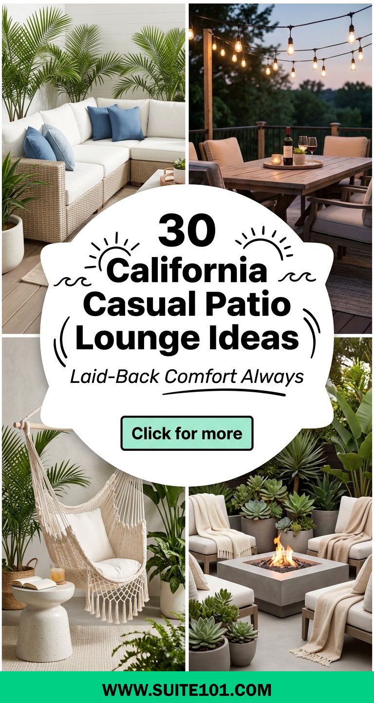 30 California Casual Patio Lounge Ideas for Laid-Back Comfort - 30 California Casual Patio Lounge Ideas for Laid-Back Comfort