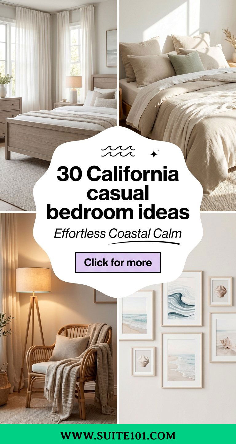 30 California casual bedroom ideas for Effortless Coastal Calm - 30 California casual bedroom ideas for Effortless Coastal Calm