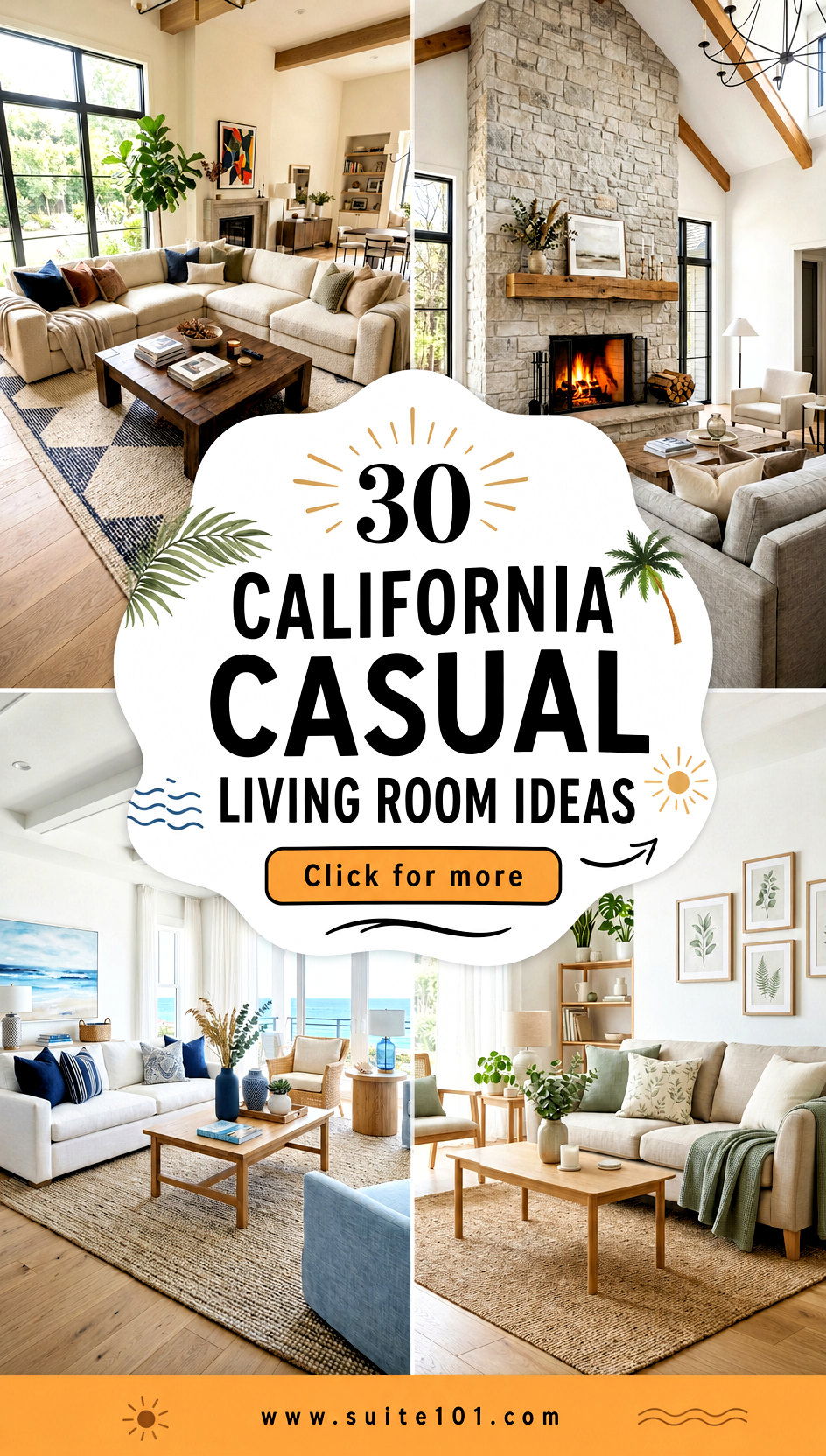 30 California casual living room ideas for Airy Comfort and Style - 30 California casual living room ideas for Airy Comfort and Style