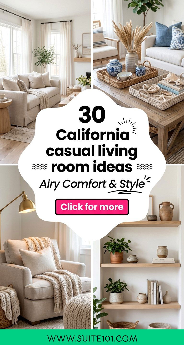 30 California casual living room ideas for Airy Comfort and Style - 30 California casual living room ideas for Airy Comfort and Style