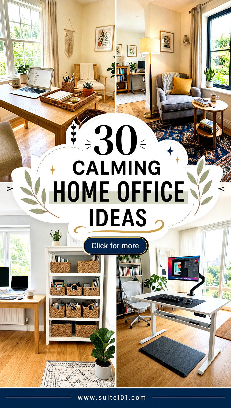 30 Calming Home Office Ideas to Boost Focus and Calm Daily - 30 Calming Home Office Ideas to Boost Focus and Calm Daily
