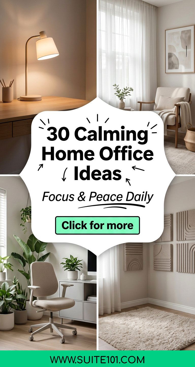30 Calming Home Office Ideas to Boost Focus and Calm Daily - 30 Calming Home Office Ideas to Boost Focus and Calm Daily