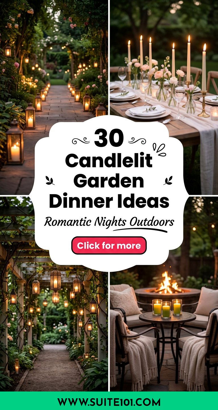 30 Candlelit Garden Dinner Ideas for Romantic Nights Outdoors - 30 Candlelit Garden Dinner Ideas for Romantic Nights Outdoors