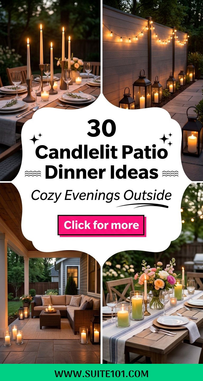 30 Candlelit Patio Dinner Ideas for Cozy Evenings Outside - 30 Candlelit Patio Dinner Ideas for Cozy Evenings Outside