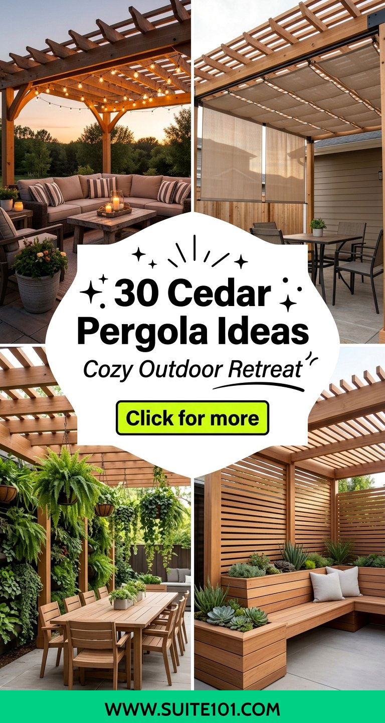 30 Cedar Pergola Ideas to Create a Cozy Outdoor Retreat - 30 Cedar Pergola Ideas to Create a Cozy Outdoor Retreat