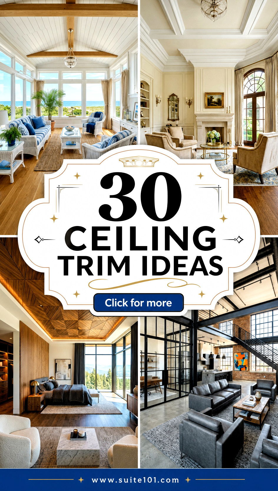 30 Ceiling Trim Ideas to Add Elegant Detail to Any Room - 30 Ceiling Trim Ideas to Add Elegant Detail to Any Room
