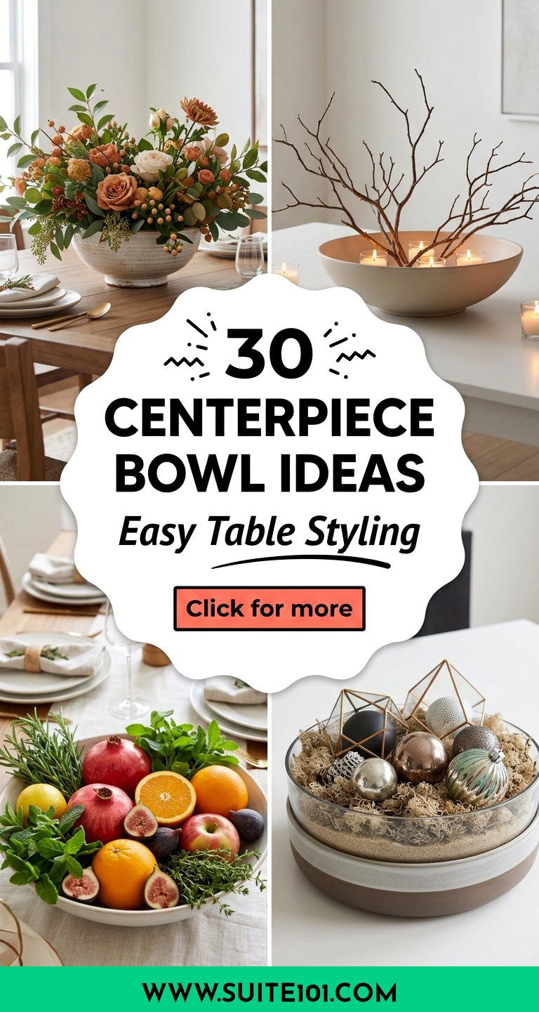 30 Centerpiece Bowl Ideas for Easy, Eye-Catching Table Styling - Suite 101