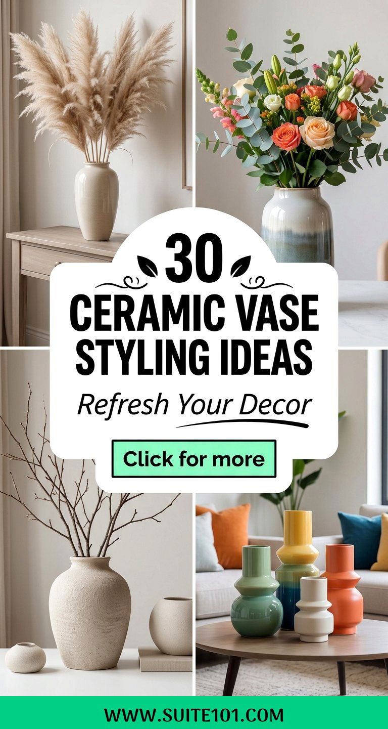 30 Ceramic Vase Styling Ideas to Refresh Your Home Decor - 30 Ceramic Vase Styling Ideas to Refresh Your Home Decor