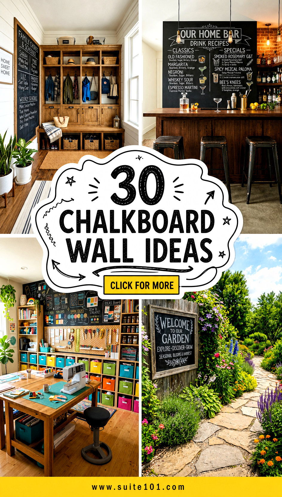 30 Chalkboard Wall Ideas to Add Fun Functional Creativity - 30 Chalkboard Wall Ideas to Add Fun, Functional Creativity