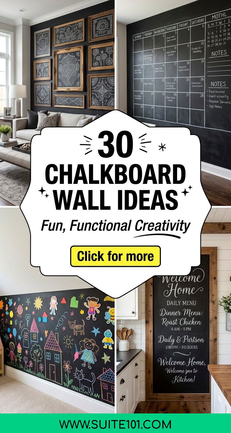 30 Chalkboard Wall Ideas to Add Fun Functional Creativity - 30 Chalkboard Wall Ideas to Add Fun, Functional Creativity
