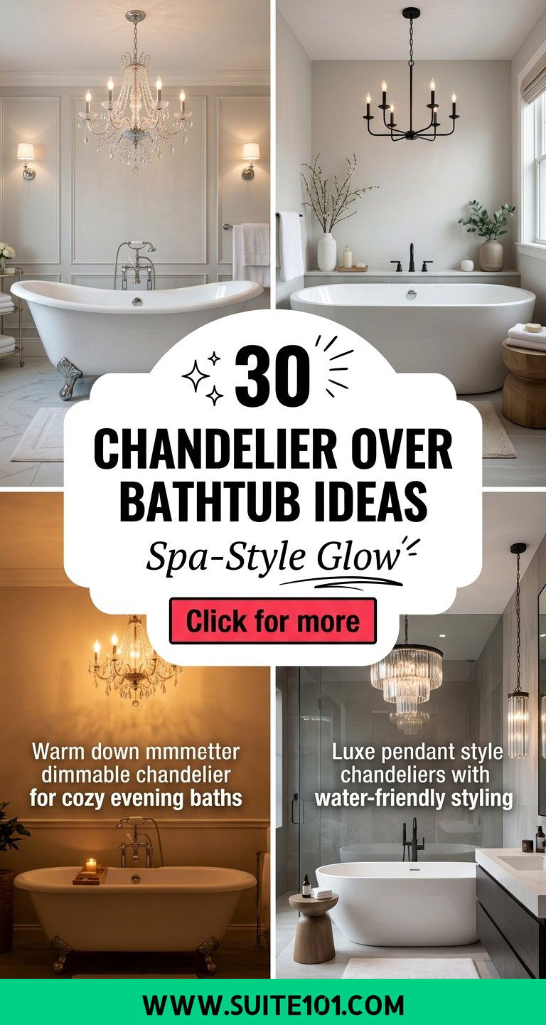 30 Chandelier Over Bathtub Ideas for Glamorous Spa-Style Baths - 30 Chandelier Over Bathtub Ideas for Glamorous Spa-Style Baths