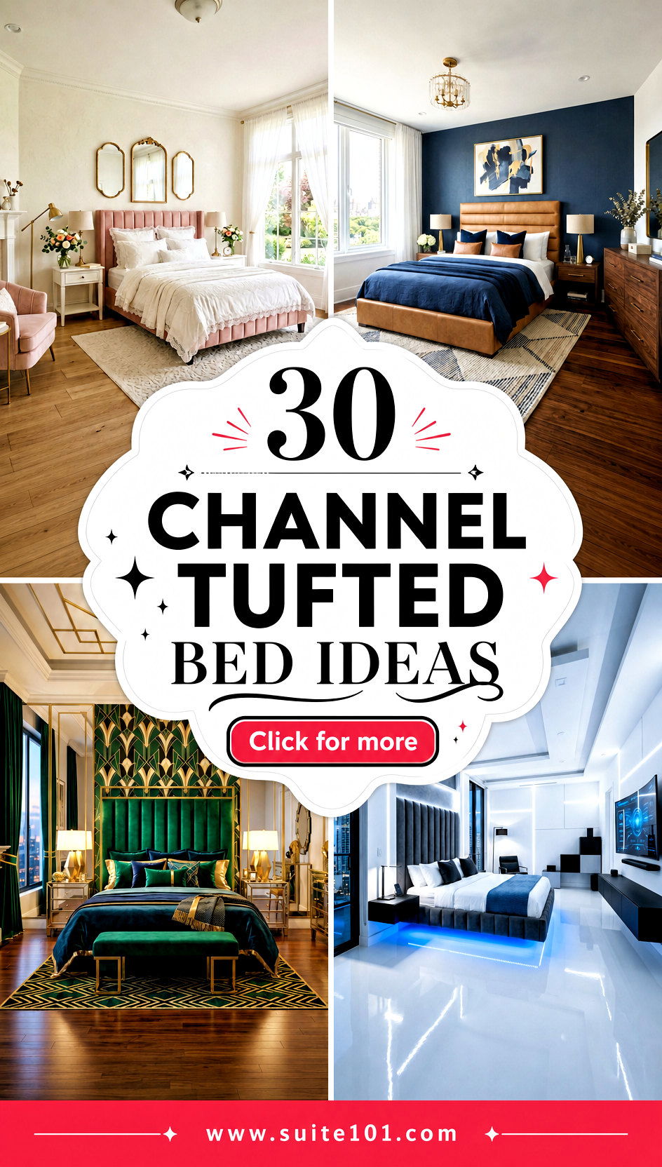 30 Channel Tufted Bed Ideas for a Luxe Bedroom Upgrade - 30 Channel Tufted Bed Ideas for a Luxe Bedroom Upgrade