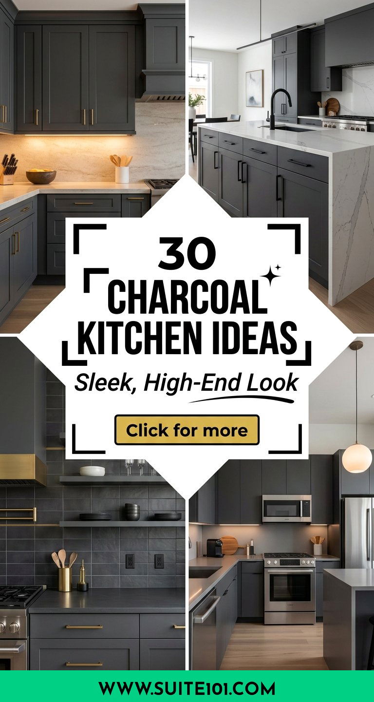 30 Charcoal Kitchen Ideas for a Sleek High-End Kitchen Look - 30 Charcoal Kitchen Ideas for a Sleek, High-End Kitchen Look