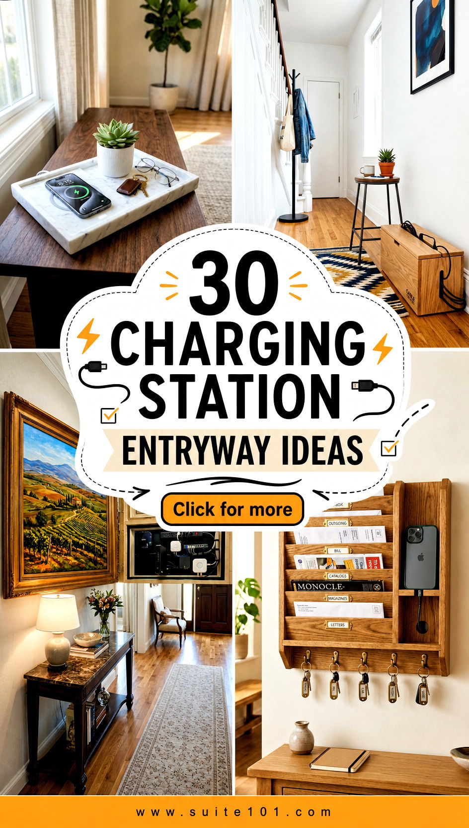 30 Charging Station Entryway Ideas to Keep Cords Hidden - 30 Charging Station Entryway Ideas to Keep Cords Hidden