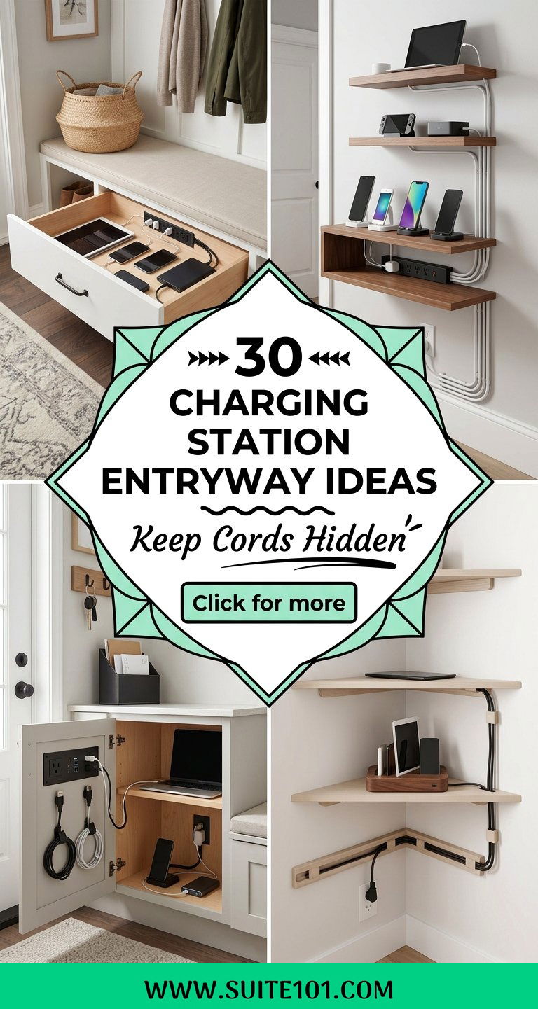 30 Charging Station Entryway Ideas to Keep Cords Hidden - 30 Charging Station Entryway Ideas to Keep Cords Hidden