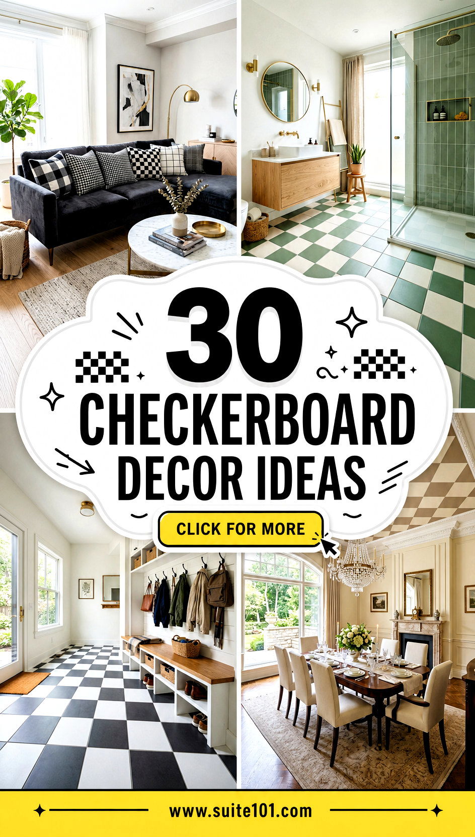 30 Checkerboard Decor Ideas for Instant Pattern-Packed Style - 30 Checkerboard Decor Ideas for Instant Pattern-Packed Style