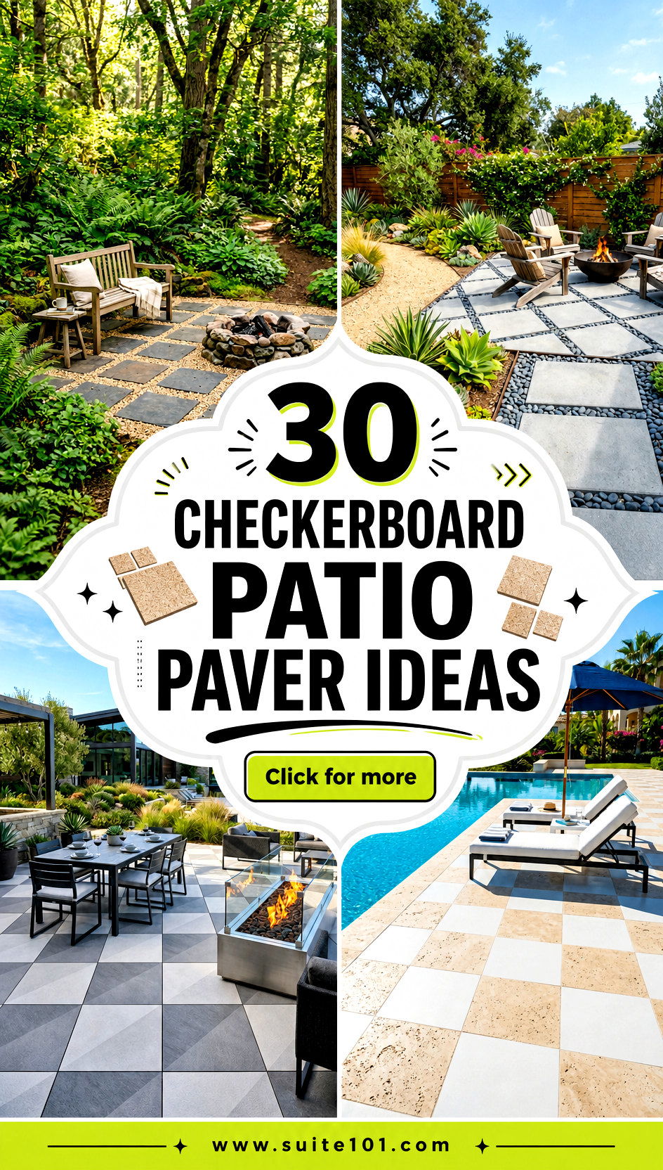 30 Checkerboard Patio Paver Ideas for a Stylish Outdoor Update - 30 Checkerboard Patio Paver Ideas for a Stylish Outdoor Update