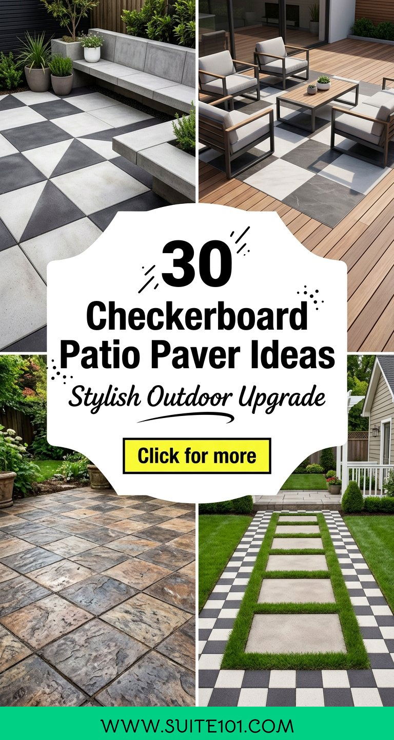 30 Checkerboard Patio Paver Ideas for a Stylish Outdoor Update - 30 Checkerboard Patio Paver Ideas for a Stylish Outdoor Update