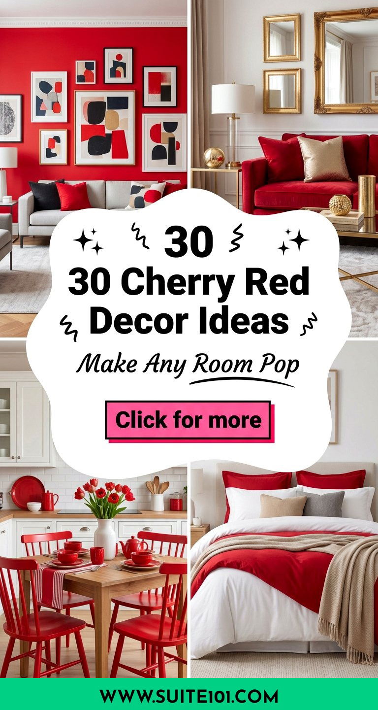 30 Cherry Red Decor Ideas to Make Any Room Pop Instantly - 30 Cherry Red Decor Ideas to Make Any Room Pop Instantly