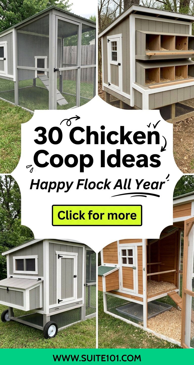30 Chicken Coop Ideas for a Happy Healthy Flock All Year - 30 Chicken Coop Ideas for a Happy, Healthy Flock All Year