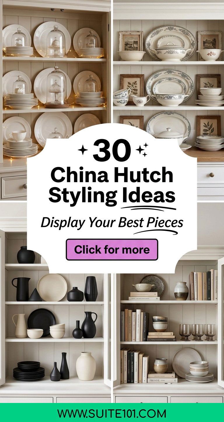 30 China Hutch Styling Ideas to Display Your Best Pieces - 30 China Hutch Styling Ideas to Display Your Best Pieces