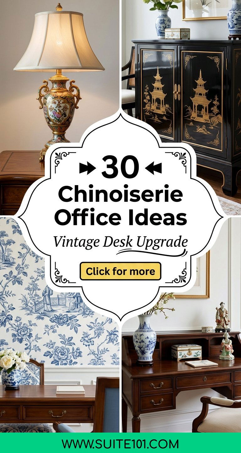 30 Chinoiserie Office Ideas for a Vintage Desk Look - 30 Chinoiserie Office Ideas for a Vintage Desk Look