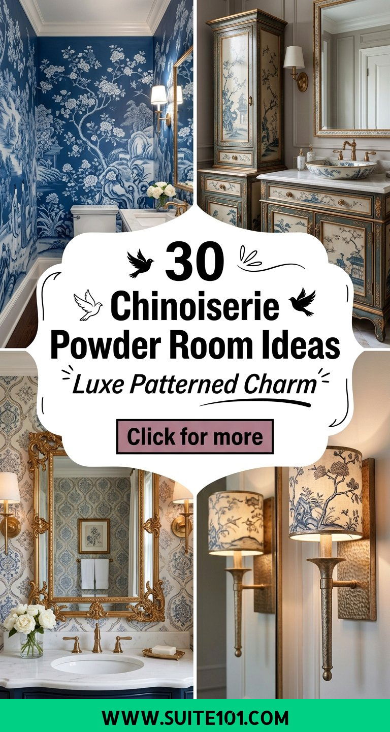 30 Chinoiserie Powder Room Ideas for Luxe Patterned Charm - 30 Chinoiserie Powder Room Ideas for Luxe, Patterned Charm