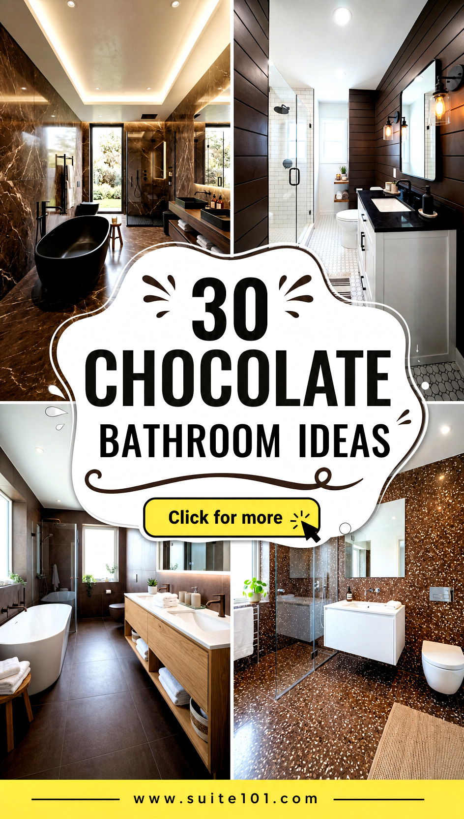 30 Chocolate Bathroom Ideas to Create a Rich Spa-Like Look - 30 Chocolate Bathroom Ideas to Create a Rich, Spa-Like Look