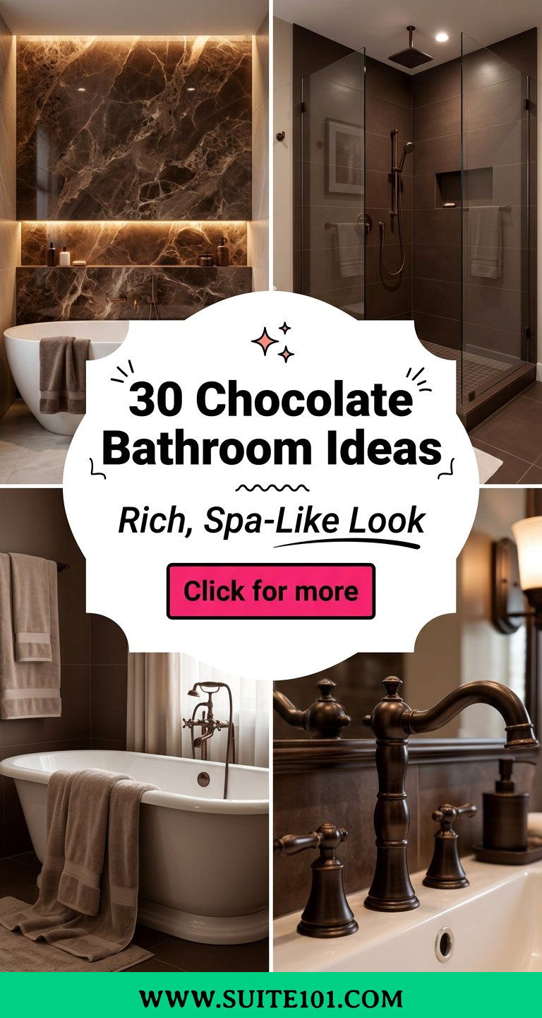 30 Chocolate Bathroom Ideas to Create a Rich Spa-Like Look - 30 Chocolate Bathroom Ideas to Create a Rich, Spa-Like Look