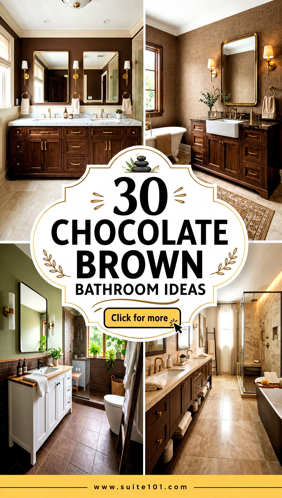 30 Chocolate Brown Bathroom Ideas for Cozy Elegant Retreat - 30 Chocolate Brown Bathroom Ideas for Cozy, Elegant Retreat