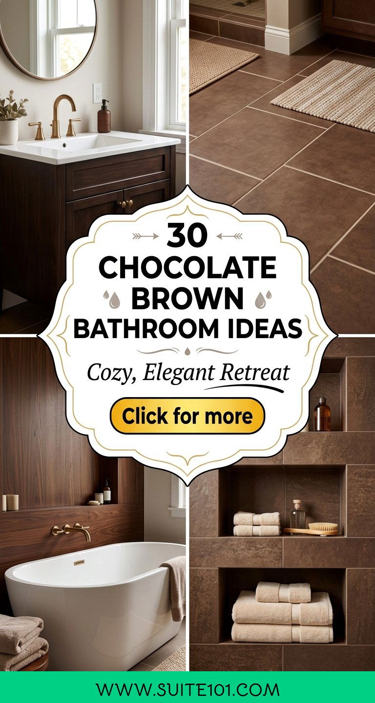 30 Chocolate Brown Bathroom Ideas for Cozy Elegant Retreat - 30 Chocolate Brown Bathroom Ideas for Cozy, Elegant Retreat