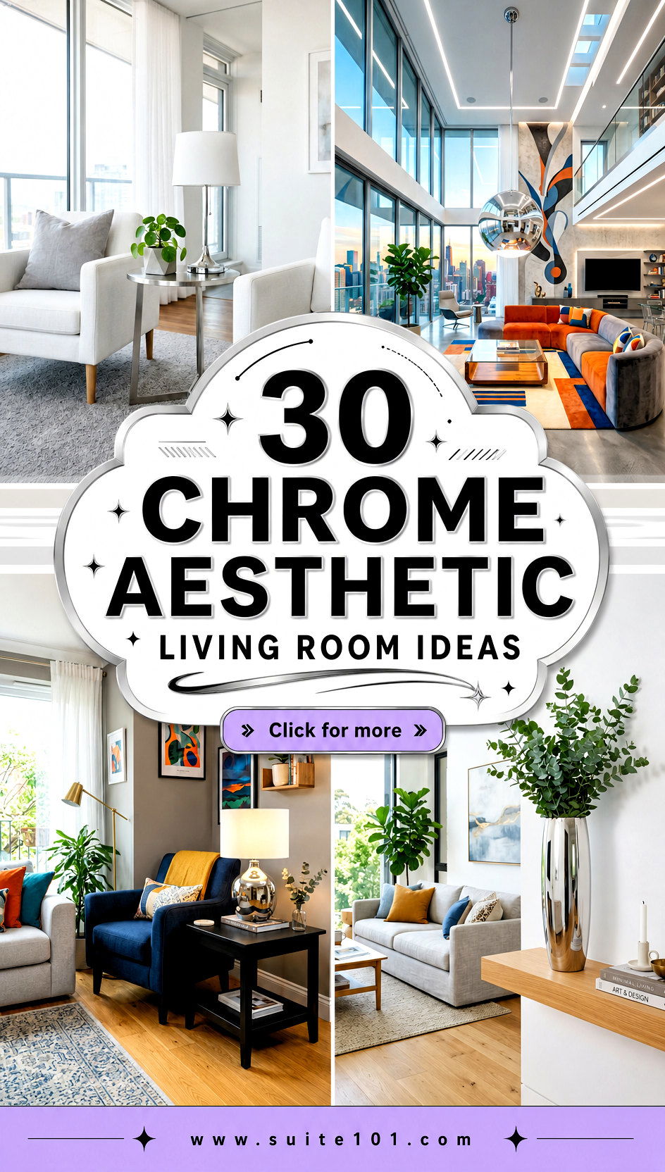 30 Chrome Aesthetic Living Room Ideas for Sleek Modern Glow - 30 Chrome Aesthetic Living Room Ideas for Sleek Modern Glow