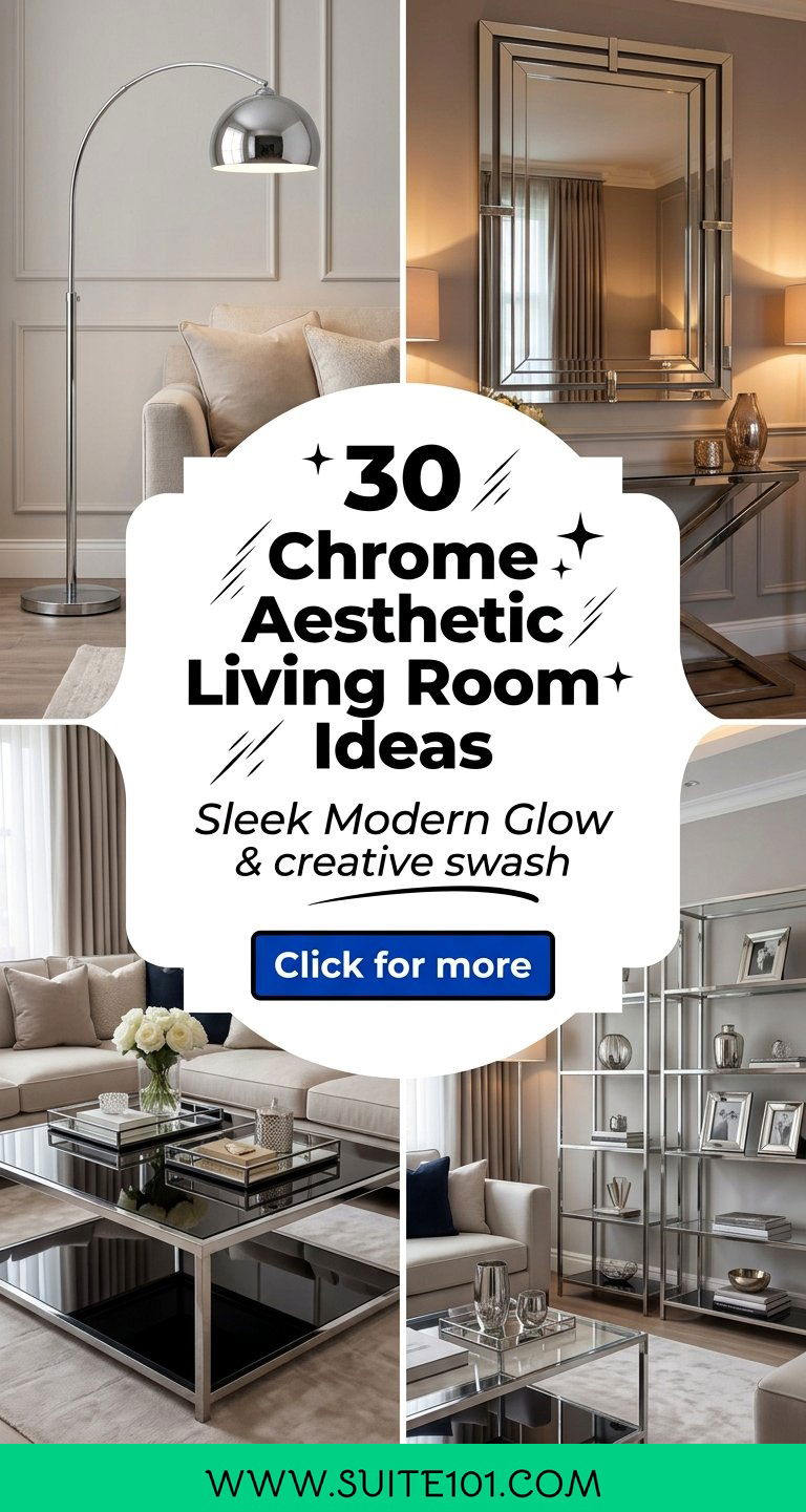 30 Chrome Aesthetic Living Room Ideas for Sleek Modern Glow - 30 Chrome Aesthetic Living Room Ideas for Sleek Modern Glow