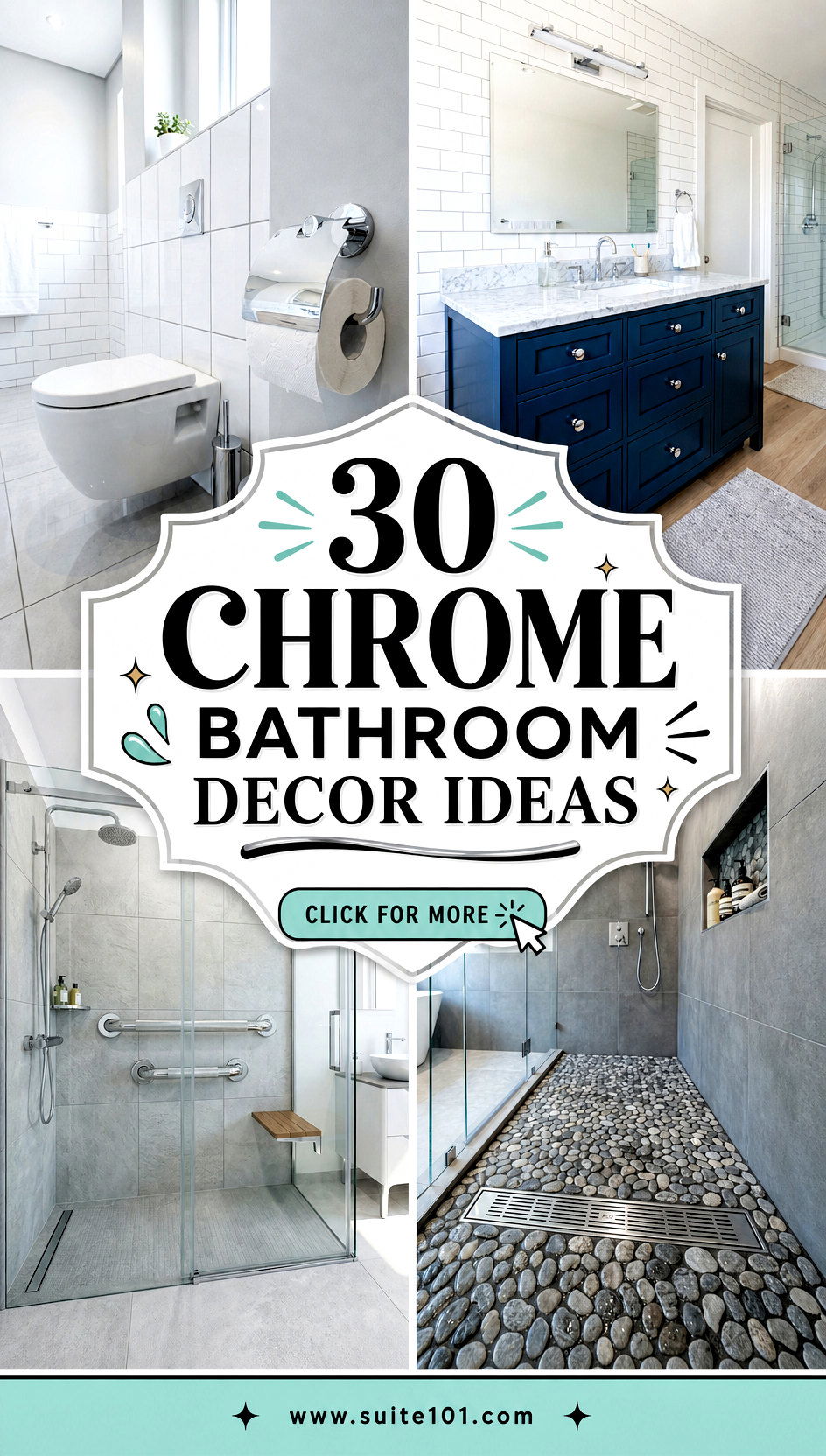 30 Chrome Bathroom Decor Ideas to Elevate Your Everyday Routine - 30 Chrome Bathroom Decor Ideas to Elevate Your Everyday Routine